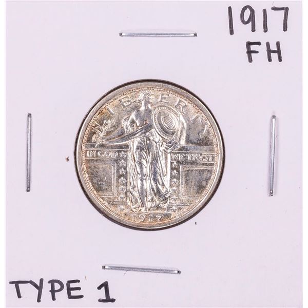 1917 Full Head Type 1 Standing Liberty Quarter Coin