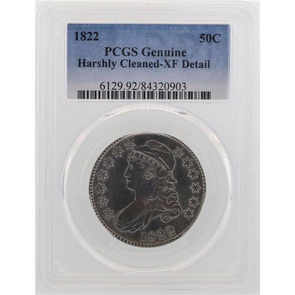 1822 Capped Bust Half Dollar Coin PCGS XF Detail