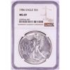Image 1 : 1986 $1 American Silver Eagle Coin NGC MS69