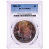 Image 1 : 1884-CC $1 Morgan Silver Dollar Coin PCGS MS65 Amazing Toning