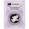 Image 1 : 2015P High Relief Proof $1 Australian Eagle Silver Coin PCGS PR70DCAM Mercanti Signed