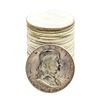 Image 1 : Roll of (20) Brilliant Uncirculated 1962 Franklin Half Dollar Coins