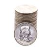 Image 1 : Roll of (20) Brilliant Uncirculated 1963 Franklin Half Dollar Coins