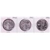 Image 1 : Lot of (3) 1990 $1 American Silver Eagle Coins