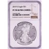 Image 1 : 2019-S $1 Proof American Silver Eagle Coin NGC PF70 Ultra Cameo
