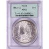Image 1 : 1883-CC $1 Morgan Silver Dollar Coin PCGS MS63 Old Green Holder Nice Toning