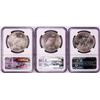 Image 2 : Lot of 1923-1925 $1 Peace Silver Dollar Coins NGC MS64