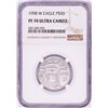 Image 1 : 1998-W $50 Proof American Platinum Eagle Coin PCGS PF70 Ultra Cameo
