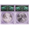 Image 1 : Lot of 2013(S)-2014(S) $1 American Silver Eagle Coins ANACS MS69