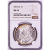 Image 1 : 1885-CC $1 Morgan Silver Dollar Coin NGC MS63