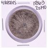 Image 1 : 1863 ZsMO Mexico 4 Reales Silver Coin