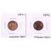 Image 1 : Lot of 1891-1892 Indian Head Cent Coins
