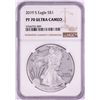 Image 1 : 2019-S $1 Proof American Silver Eagle Coin NGC PF70 Ultra Cameo