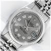 Image 1 : Rolex Ladies Stainless Steel Slate Grey Diamond Datejust Wristwatch With Rolex Box