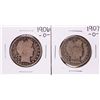 Image 1 : Lot of 1906-O & 1907-O Barber Half Dollar Coins