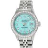 Image 2 : Rolex Ladies Stainless Steel Ice Blue Diamond Datejust Wristwatch