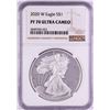 Image 1 : 2020-W $1 Proof American Silver Eagle Coin NGC PF70 Ultra Cameo