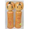 Image 1 : PAIR OF COLLECTIBLE JAPANESE KOKESHI DOLLS