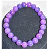 Image 1 : #284-NATURAL PURPLE SUGILITE BEAD BRACELET 7.5"