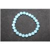 Image 1 : #375-NATURAL AQUARMARINE BEAD BRACELET 7.5"