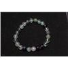 Image 1 : #339-NATURAL FLUORITE BEAD BRACELET 7.5"