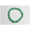 Image 1 : #321-GENUINE GREEN EMERALD BEAD BRACELET 7.5"