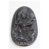 Image 1 : #167-NATURAL BLACK OBSIDANT BUDDIST  PENDANT