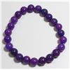 Image 1 : #285-NATURAL PURPLE SUGILITE BEAD BRACELET 7.5"
