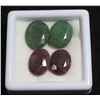 Image 1 : #309-RED RUBY & GREEN EMERALD GEMSTONE 38.60CT