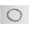 Image 1 : #347-NATURAL LARIMAR WATER PATTERN BEAD BRACELET