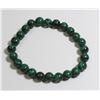 Image 1 : #343-NATURAL MALACHITE BEAD BRACELET 7.5"