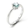 Image 2 : JS52-61 SILVER MOISSANITE (ROUND 6 MM)(0.7CT) RING