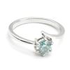 Image 3 : JS52-61 SILVER MOISSANITE (ROUND 6 MM)(0.7CT) RING