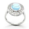 Image 1 : JS52-85 SILVER BLUE TOPAZ SWISS(4.85CT) RING