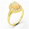 Image 2 : JS52-83 GOLD PLATED SIL OPAL CZ(1.5CT) RING