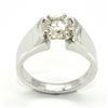 Image 1 : JS52-52 SILVER MOISSANITE (ROUND 8 MM)(2CT) RING
