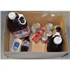 Image 1 : BOX OF NEW IN DATE JUICE, POP & OTHER FOOD ITEMS