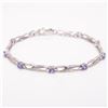 Image 1 : TN2-120 SILVER TANZANITE(0.7CT) BRACELET