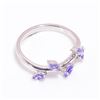 Image 2 : TN2-121 SILVER TANZANITE(0.9CT) RING