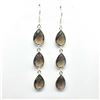 Image 1 : TN2-150 SILVER SMOKEY(19.9CT) EARRINGS