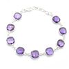 Image 1 : TN2-156 SILVER AMETHYST(21.6CT) BRACELET