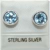 Image 1 : TN2-205 SILVER BLUE TOPAZ(2.02CT) EARRINGS