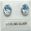 Image 1 : TN2-214 SILVER BLUE TOPAZ(1.95CT) EARRINGS