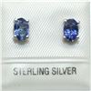 Image 1 : TN2-215 SILVER TANZANITE(0.35CT) EARRINGS