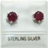 Image 1 : TN2-216 SILVER RUBY(1.2CT) EARRINGS