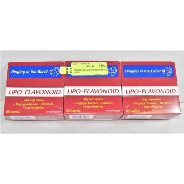 3PK LIPO FLAVONOID 100 CAPLETS EACH