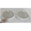 Image 1 : TWO 11" WHITE RIM/FROSTED LENS DOME LIGHTS