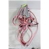 Image 1 : 2 PINK LEASH , 2 DOG HARNESS FITS 12-18 INCH