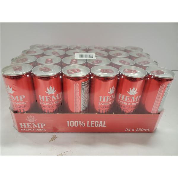 CASE WITH 24 250ML CANS OF HEMP RASPBERRY ENERGY