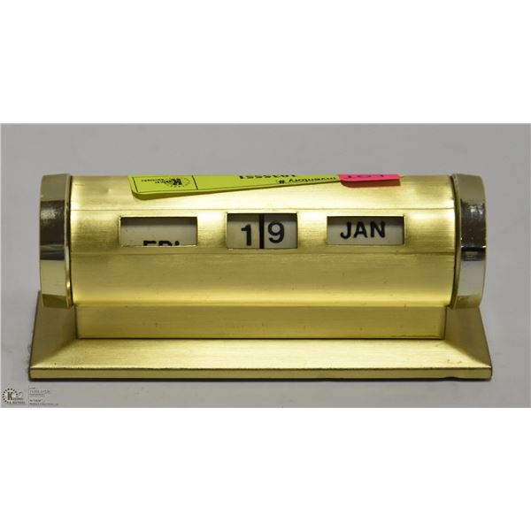 70 S PARK SHERMAN BRASS DESK CALENDAR OFFICE 70-s-park-sherman-brass-desk-calendar-office